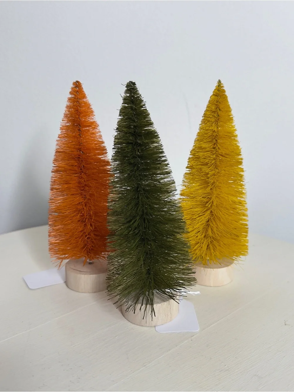 Set of 3 Fall Bottle Brush Trees